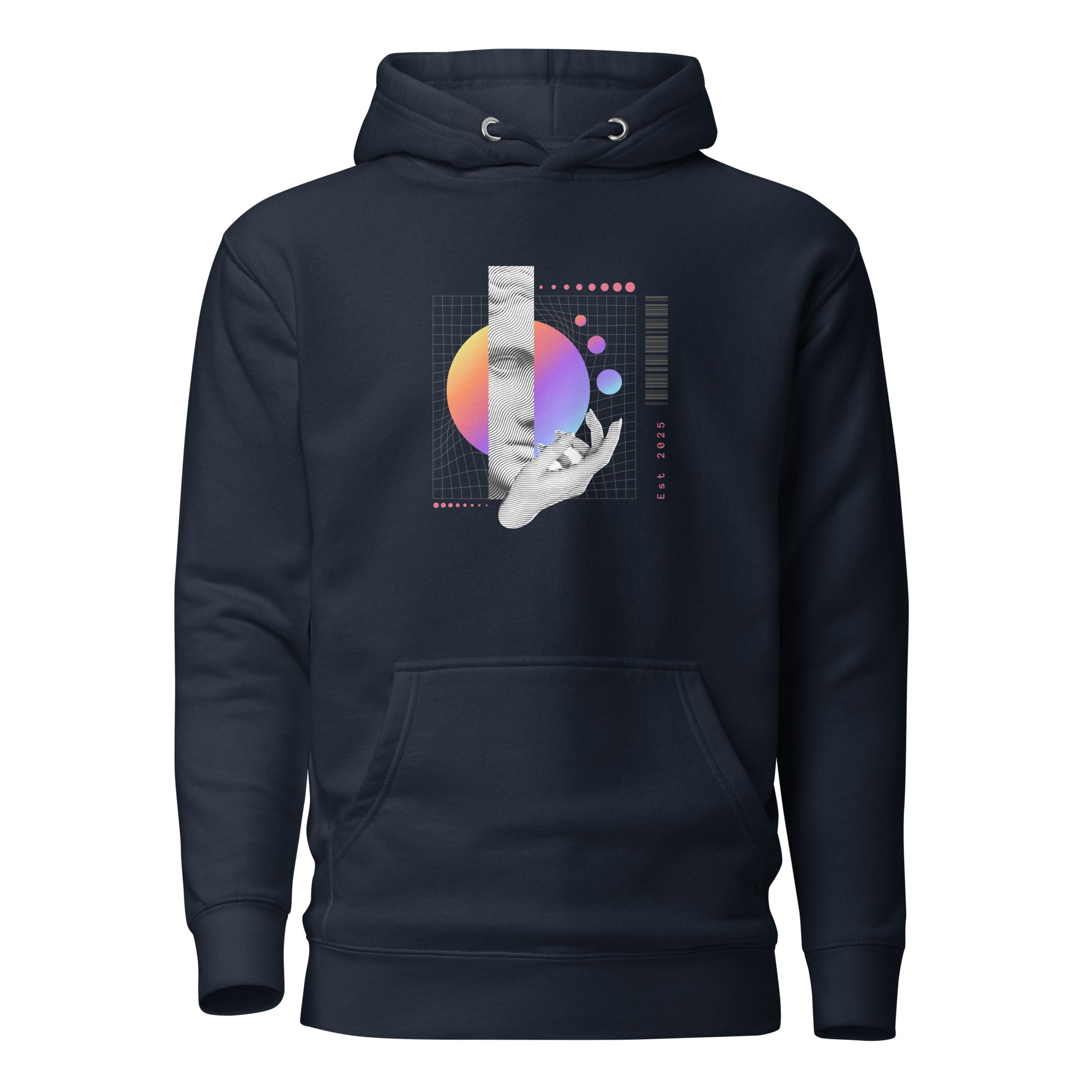 Pink Purple Modern Abstract Statue  Hoodie